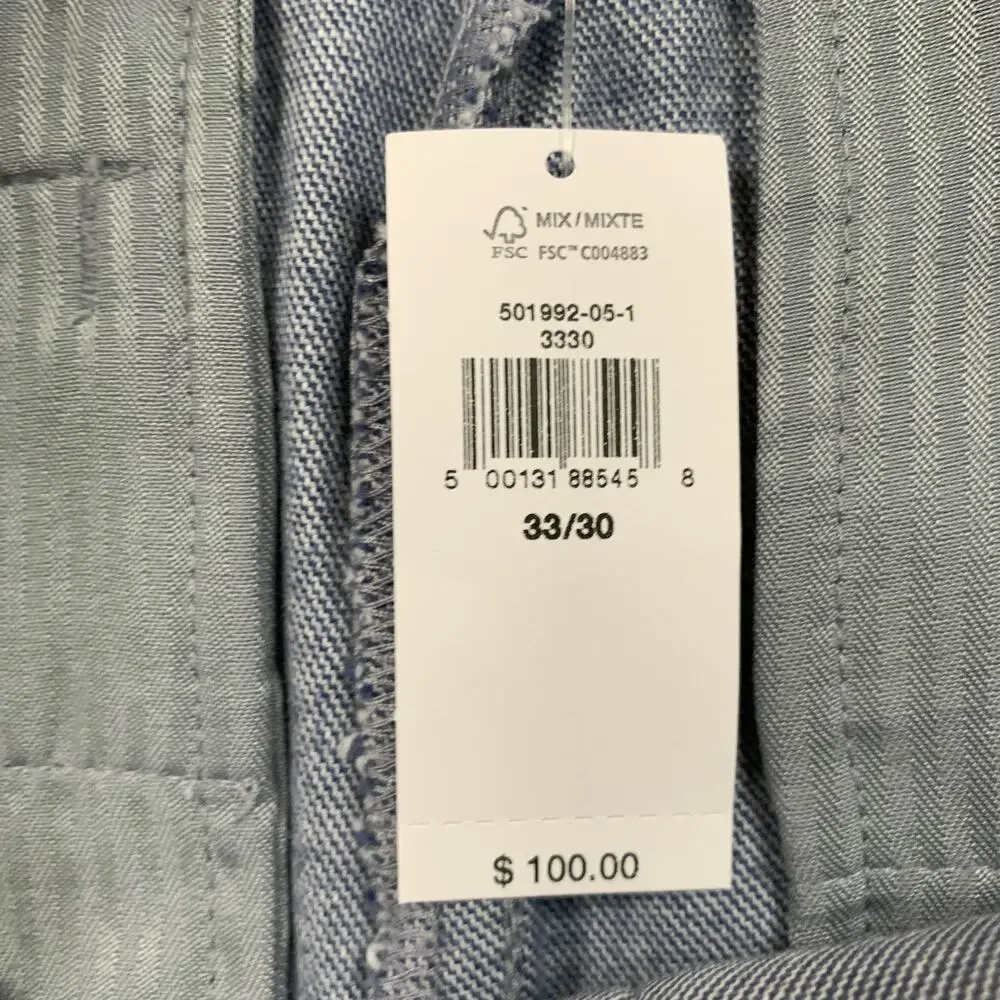 Banana Republic Pants Mens 33 Dresden Blue Grayson Slim Tapered Ankle INSEAM 27